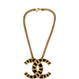 Pre-owned Chanel Large "Along The Nile" Short CC Necklace Black, Resin Gold - Thumbnail View 4