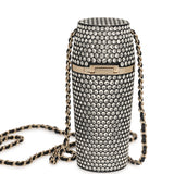 Chanel Crystal-Embellished Lipstick Case Long Necklace Black Resin, Crystals Light Gold Hardware - Thumbnail View 4