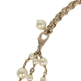 Chanel Long Crystal CHA-NEL Multi-Strand CC Pearl Necklace Ivory Pearls, Light Gold Tone Hardware - Thumbnail View 7