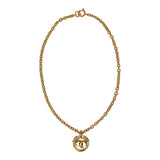 Vintage Chanel CC Medallion Chunky Chain Pendant Necklace Gold Plated Hardware - Thumbnail View 2