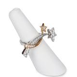 Pre-owned Chanel Etoile Filante Ring 18k White and Yellow Gold with Diamonds