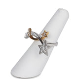 Pre-owned Chanel Etoile Filante Ring 18k White and Yellow Gold with Diamonds