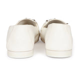 Chanel White Lambskin Loafers 37