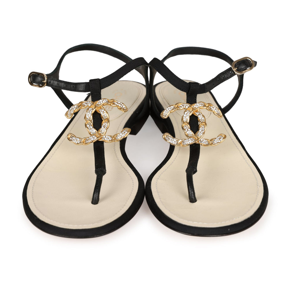 Chanel Rope Sandals White Lambskin Gold Hardware 41 EU – Madison
