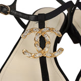 Chanel Jeweled CC Thong Sandals 37 EU