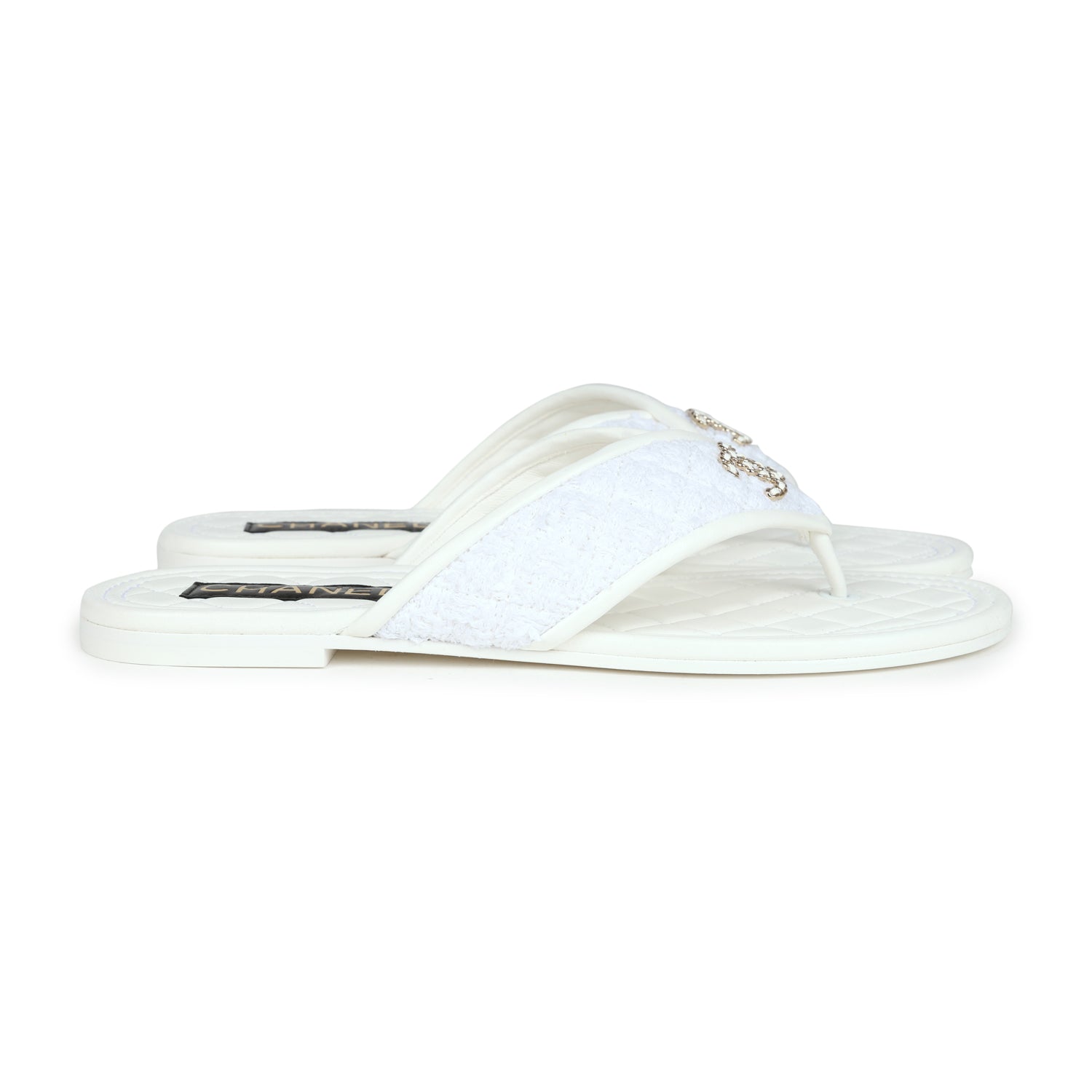 CC Thong Sandals In Dark Beige Lambskin 147040 main image 1