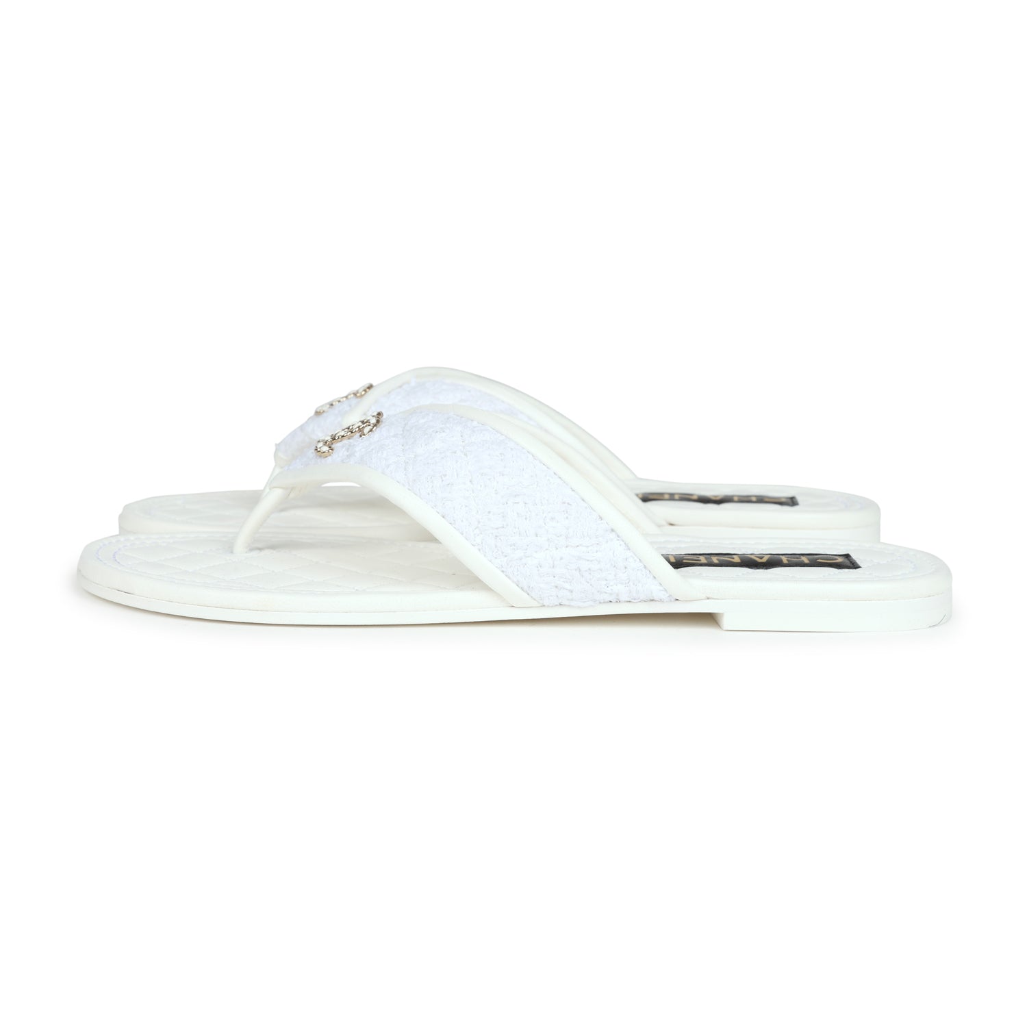 CC Thong Sandals In Dark Beige Lambskin 147040