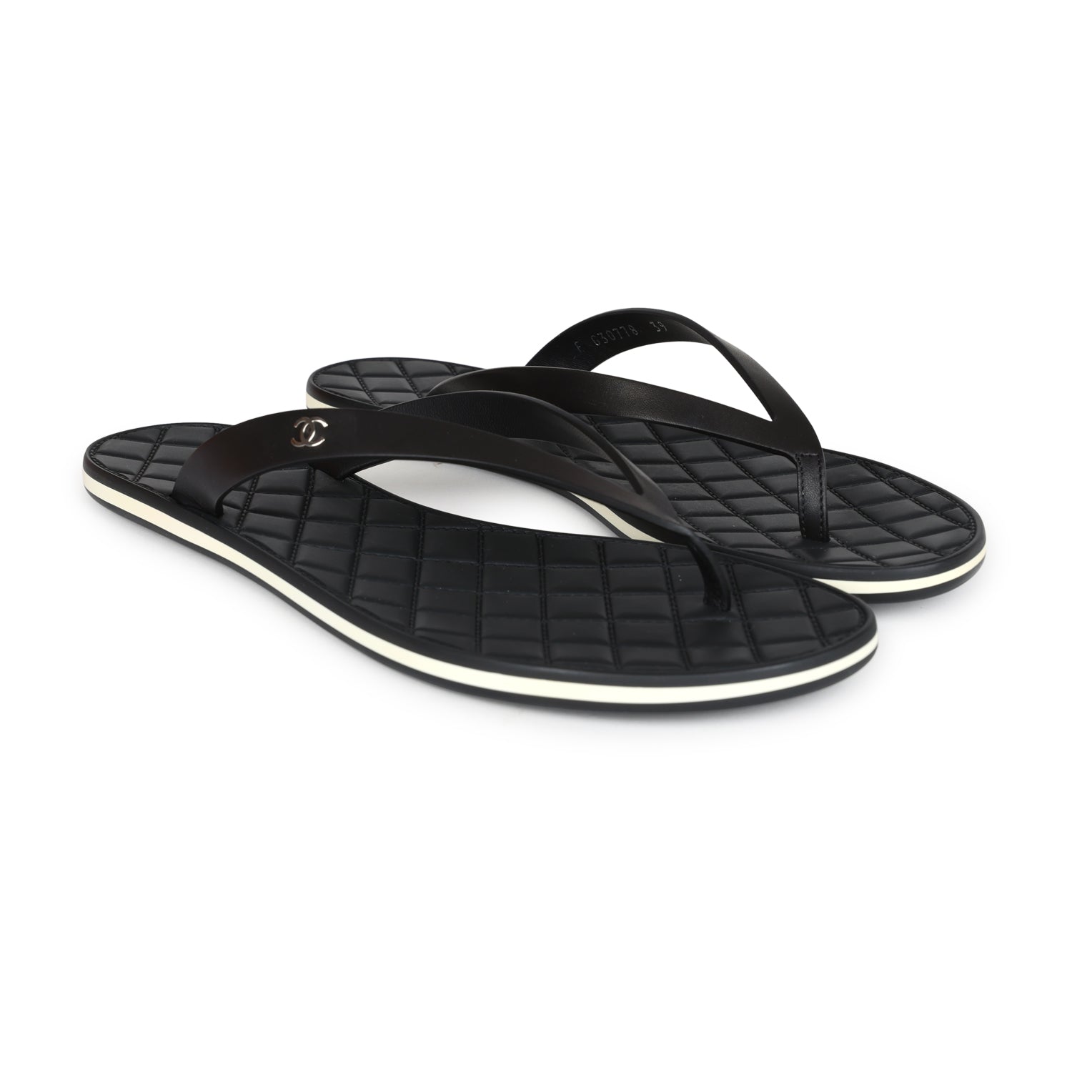 Chanel Dove Grey Suede Pewter Medallion Thong Sandals 40.5