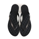 Chanel CC Thong Flip Flops Black Calfskin 39 EU