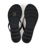 Chanel CC Thong Flip Flops Black Calfskin 39 EU