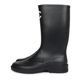 Chanel Black High Caoutchouc CC Boots EU 41