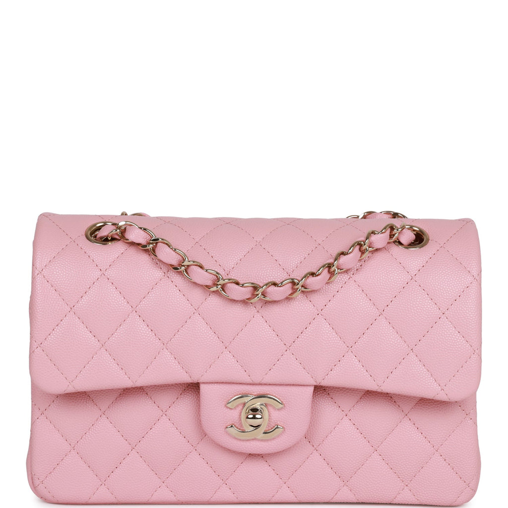 Chanel Small Classic Double Flap Bag Pink Caviar Light Gold Hardware – Madison  Avenue Couture