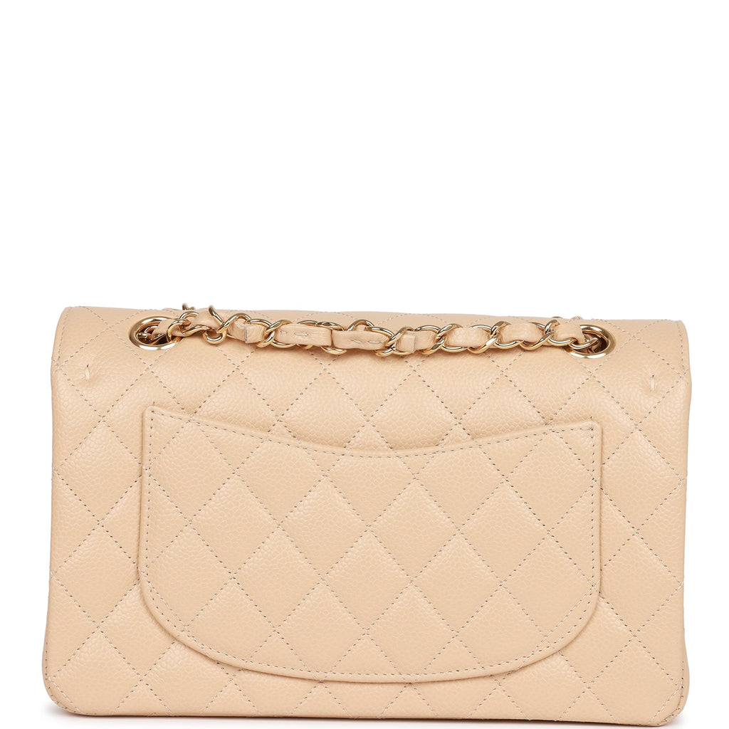 Chanel Small Classic Double Flap Beige Caviar Light Gold Hardware – Madison  Avenue Couture