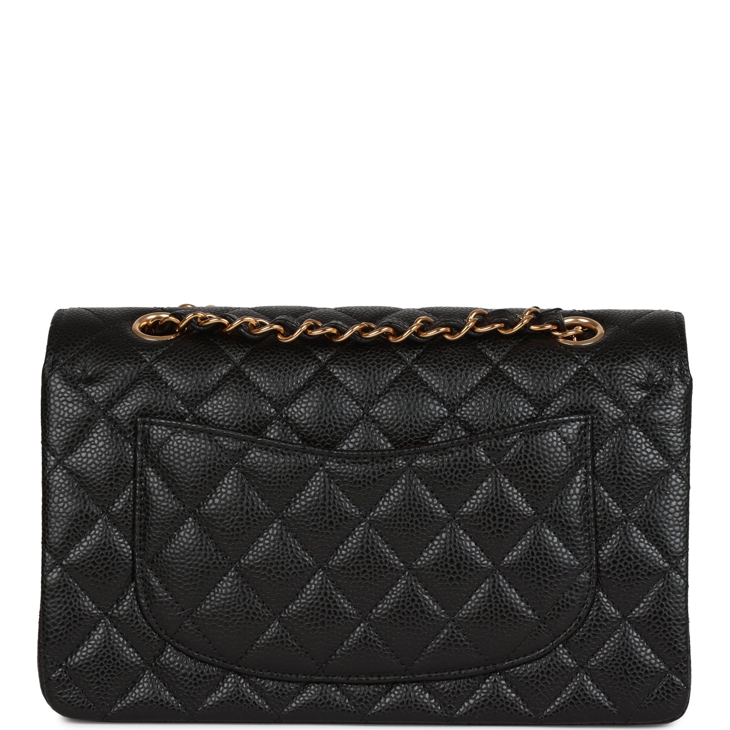 Chanel Black Quilted Caviar Small Classic Double Flap Bag Gold Hardware ...