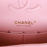 Chanel Small Classic Double Flap Bag Pink Caviar Light Gold Hardware