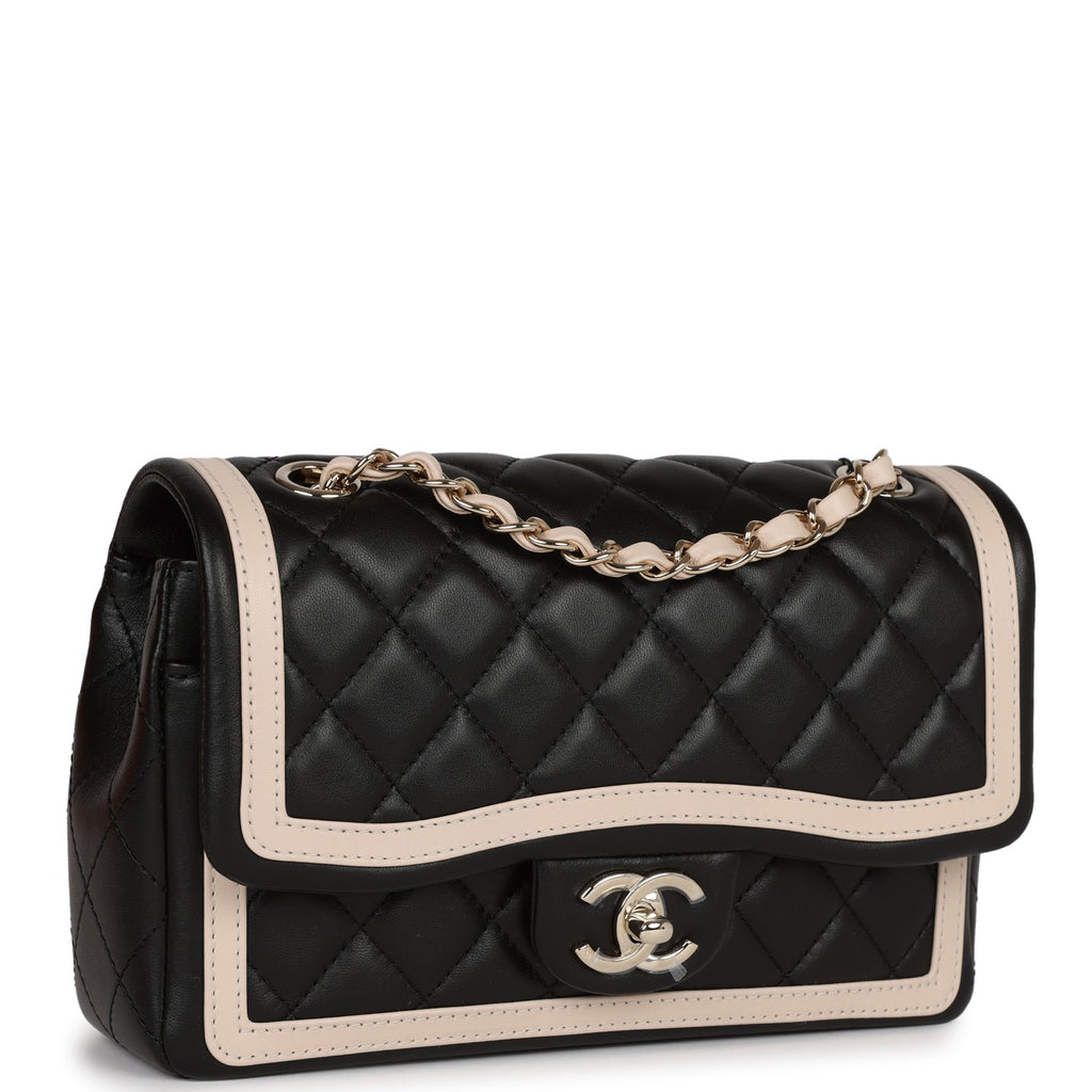 Chanel - Navy Quilted Lambskin Double Sided Flap Small