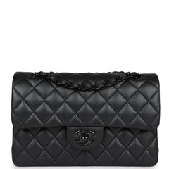 Chanel Small Classic Double Flap Bag SO Black Iridescent Lambskin Black Hardware