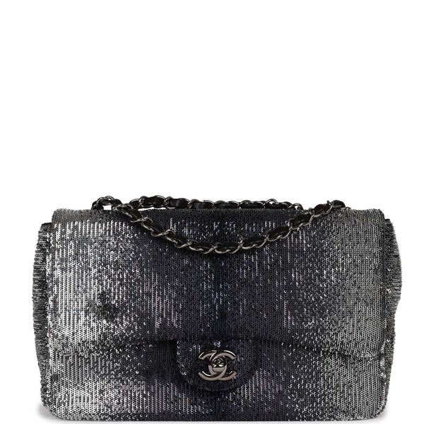 vintage chanel classic flap small black