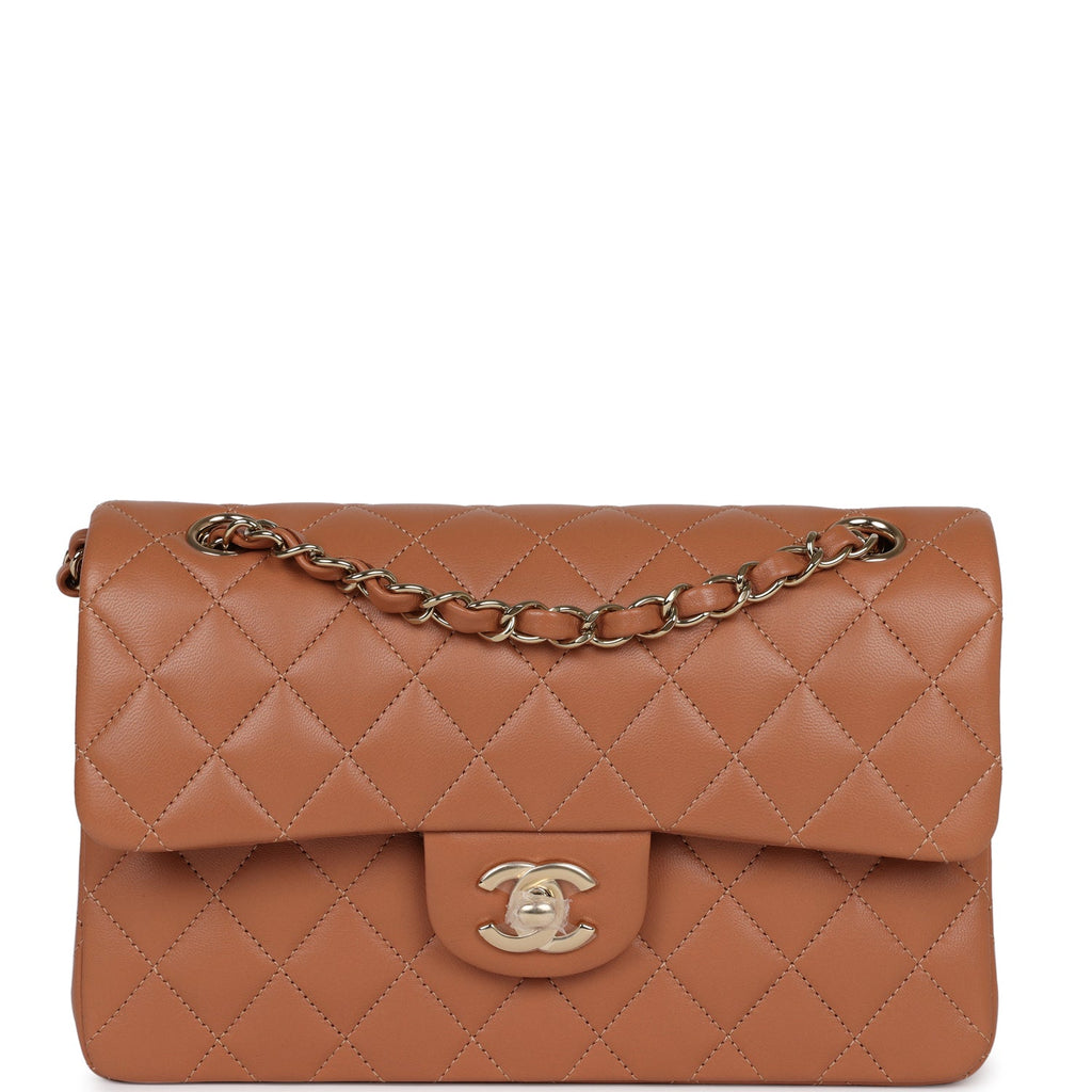 Chanel Small Classic Double Flap Caramel Lambskin Gold Hardware – Madison  Avenue Couture