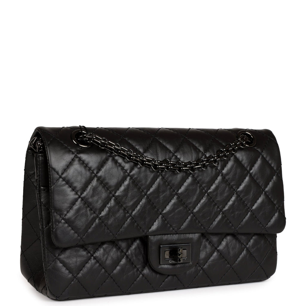 Chanel So Black Quilted Calfskin Reissue 2.55 226 Double Flap Bag, myGemma