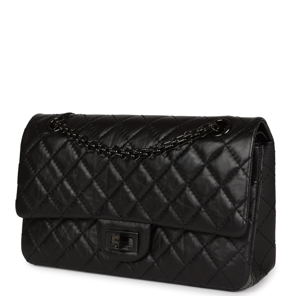 Wallet on chain 2.55 leather crossbody bag Chanel Black in Leather