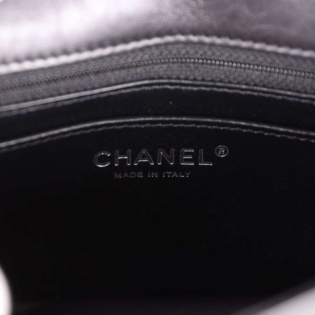 Chanel Mini Reissue 224 2.55 Flap So Black Aged Calfskin Black Hardware