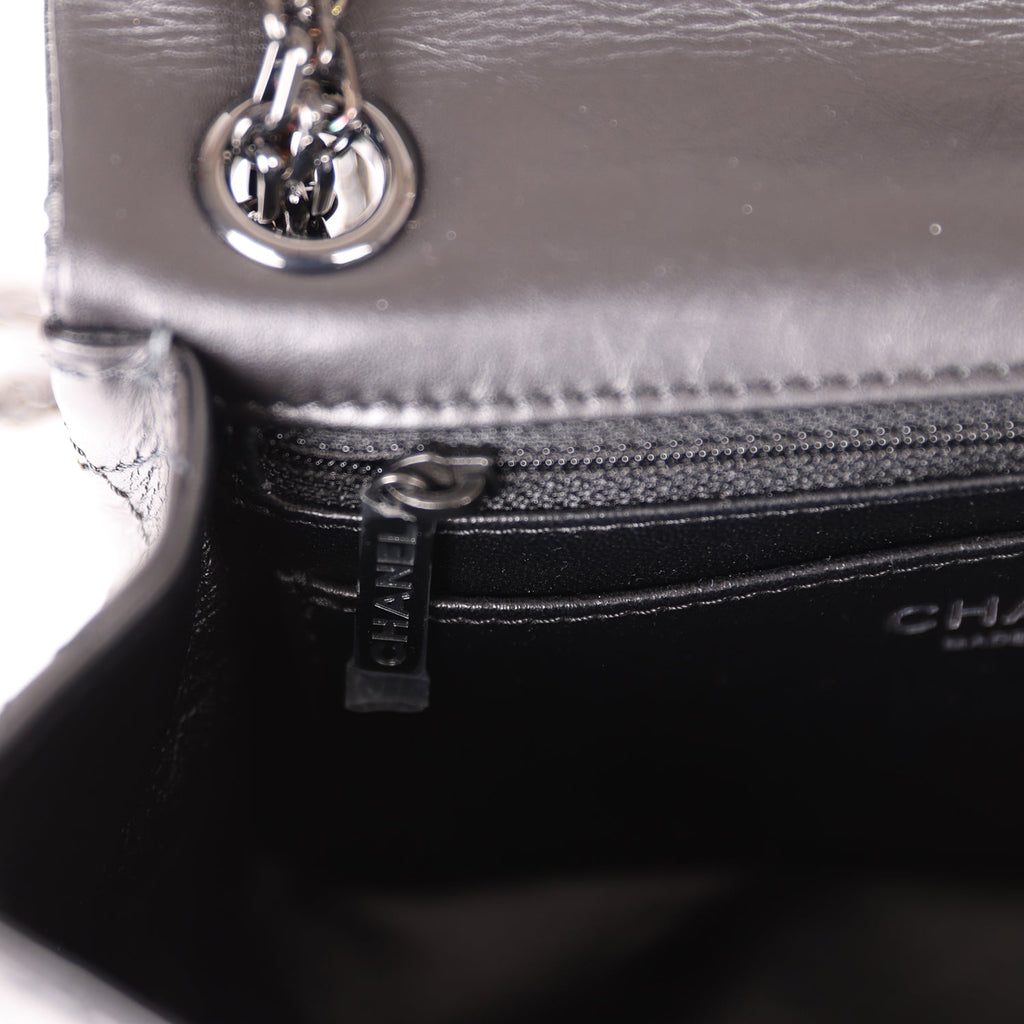 Chanel Mini Reissue 224 2.55 Flap So Black Aged Calfskin Black Hardware