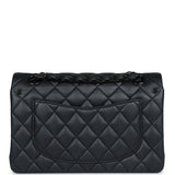 Chanel Small Classic Double Flap Bag SO Black Iridescent Lambskin Black Hardware