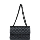 Chanel Small Classic Double Flap Bag SO Black Iridescent Lambskin Black Hardware