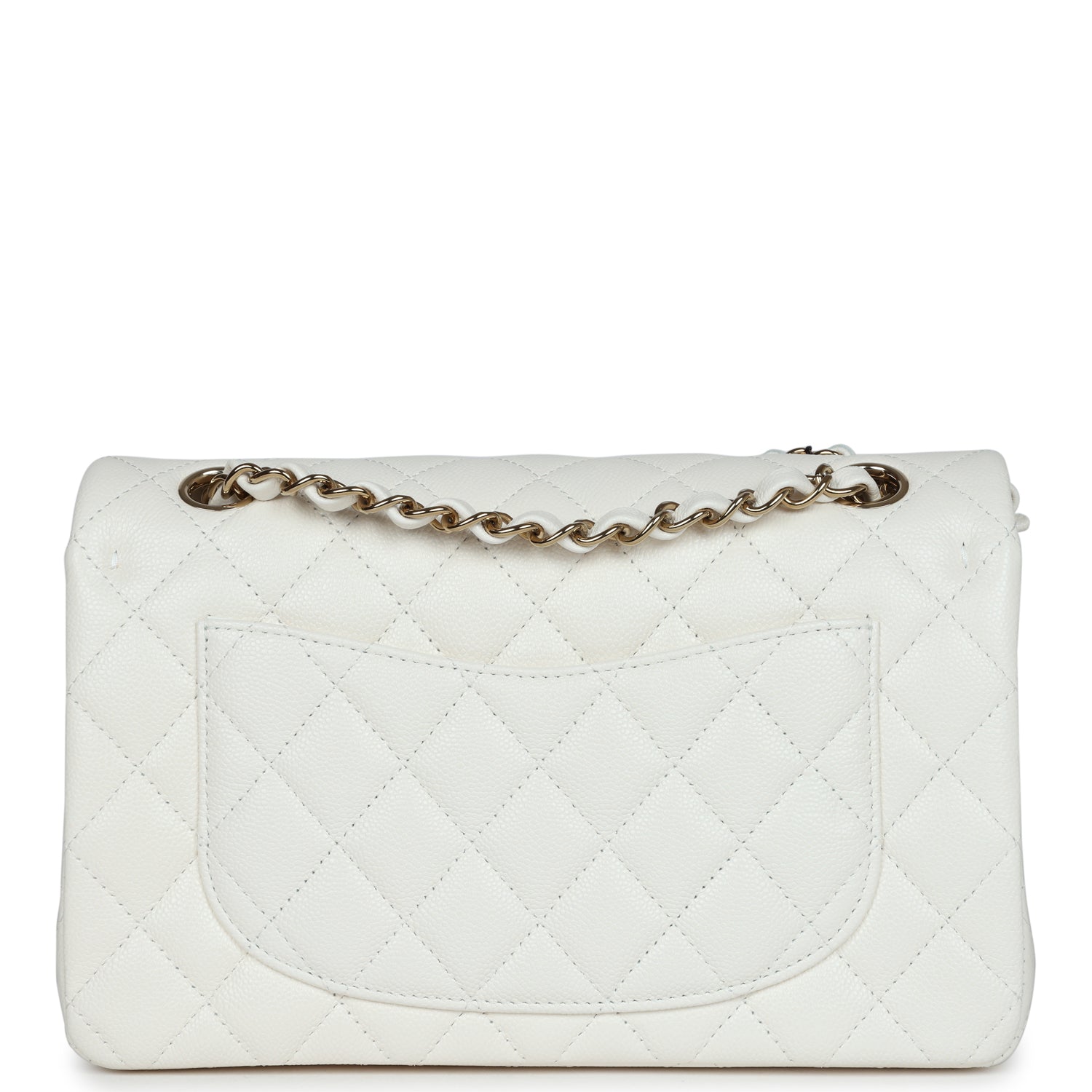 Chanel White Quilted Caviar Small Classic Double Flap Bag – Madison ...