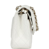 Chanel Small Classic Double Flap White Caviar Light Gold Hardware