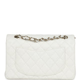 Chanel Small Classic Double Flap White Caviar Light Gold Hardware