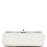 Chanel Small Classic Double Flap White Caviar Light Gold Hardware