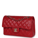 Chanel Small Classic Double Flap Red Caviar Light Gold Hardware