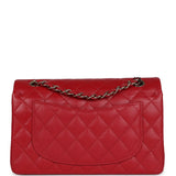 Chanel Small Classic Double Flap Red Caviar Light Gold Hardware