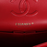 Chanel Small Classic Double Flap Red Caviar Light Gold Hardware