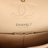 Chanel Small Classic Double Flap Bag Beige Caviar Gold Hardware