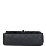 Pre-owned Chanel Small Classic Double Flap Bag SO Black Iridescent Lambskin Black Hardware