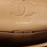 Pre-owned Chanel Small Classic Double Flap Dark Beige Caviar Gold Hardware