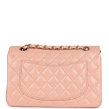 Pre-owned Chanel Small Classic Double Flap Light Pink Lambskin Gold Hardware