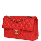 Chanel Small Classic Double Flap Bag Red Shiny Caviar Light Gold Hardware