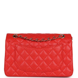 Chanel Small Classic Double Flap Bag Red Shiny Caviar Light Gold Hardware