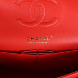 Chanel Small Classic Double Flap Bag Red Shiny Caviar Light Gold Hardware