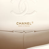 Chanel Small Classic Double Flap White Caviar Light Gold Hardware