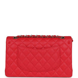 Chanel Small Classic Double Flap Red Caviar Light Gold Hardware