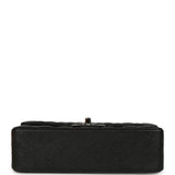 Pre-owned Chanel Small Classic Double Flap Bag Black Iridescent Caviar Ruthenium Hardware