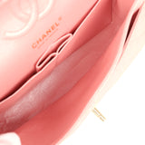 Chanel Small Classic Double Flap Bag Pink Iridescent Caviar Light Gold Hardware