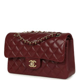 Chanel Small Classic Double Flap Bag Burgundy Shiny Caviar Light Gold Hardware - Thumbnail View 5