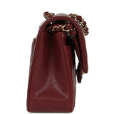 Chanel Small Classic Double Flap Bag Burgundy Shiny Caviar Light Gold Hardware - Thumbnail View 3