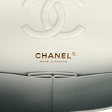 Chanel Small Classic Double Flap Bag Light Blue Shiny Caviar Light Gold Hardware